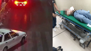 Tránsito de Monterrey escolta a joven y su padre al IMSS