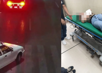 Tránsito de Monterrey escolta a joven y su padre al IMSS