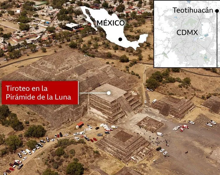Mapa De Las Pirámides De Teotihuacán Donde Sucedió El Tiroteo Y Falleció Una Turista Canadiense